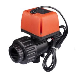 Кран электроприводный Runxin Q931013-25 (24V)PVC (двухходовой)